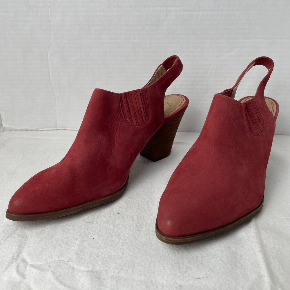 Splendid Leather Slingback Booties Mules